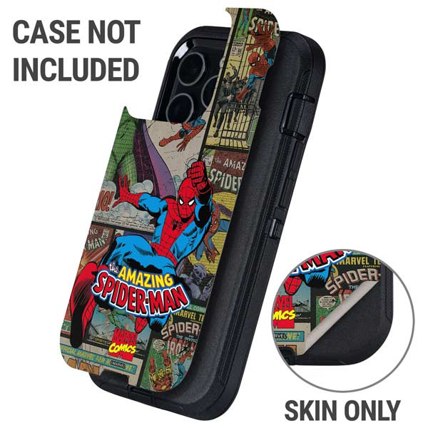 Marvel Classic Comics Amazing Spider-Man Collage Otterbox Defender iPhone Skin