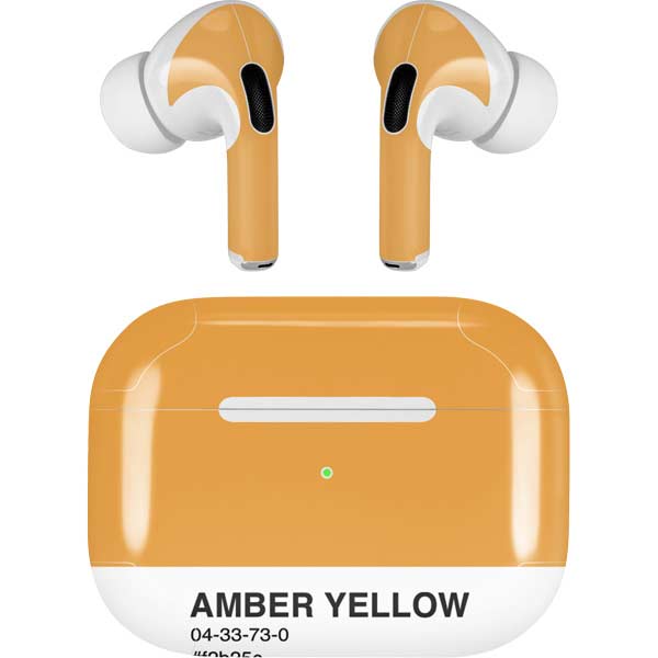 Amber Yellow AirPods Skins