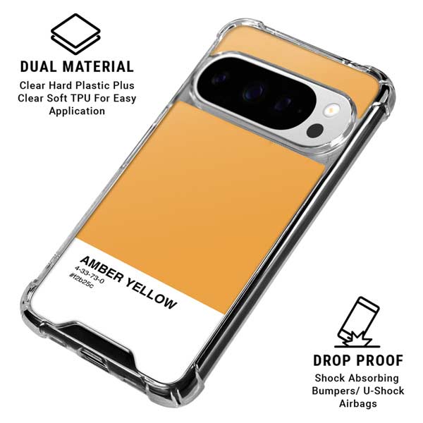 Amber Yellow Google Pixel 10 Pro XL Clear Case