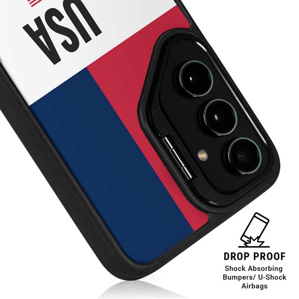 American Flag Color Block Galaxy S26 Plus Kickstand Case