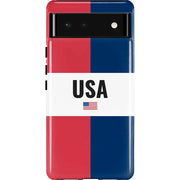 American Flag Color Block Pixel Cases