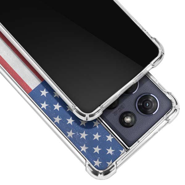 American Flag Distressed Moto G 5G (2025) Clear Case