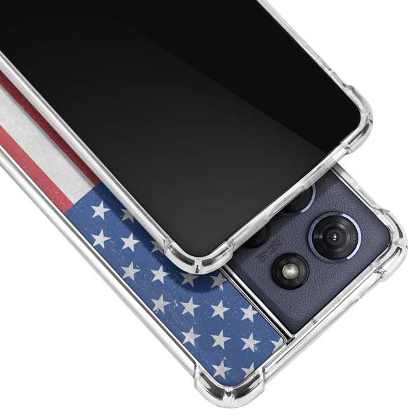 American Flag Distressed Moto G Play 5G (2025) Clear Case