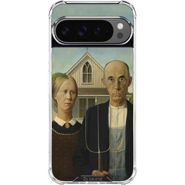 Grant Wood American Gothic Google Pixel 10 Pro XL Clear Case