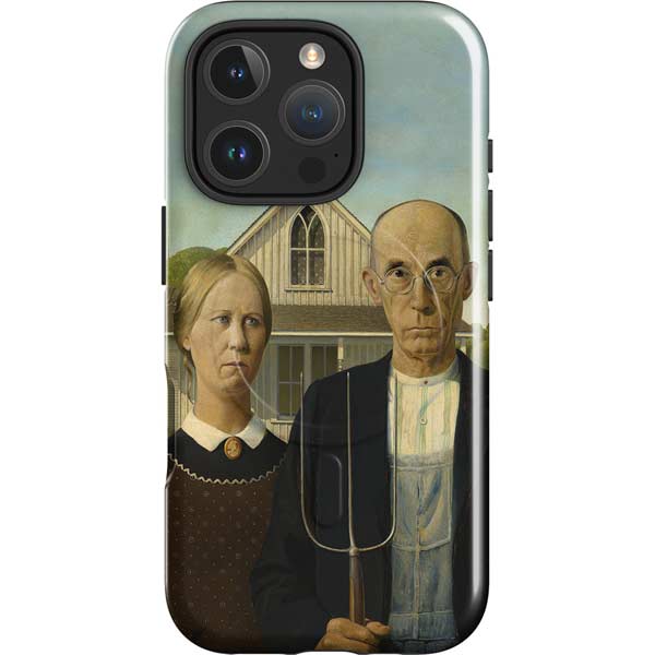 Grant Wood American Gothic iPhone 16 Pro Max Magsafe Impact Case