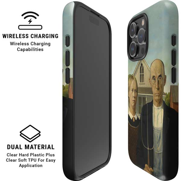 Grant Wood American Gothic iPhone 16 Pro Max Magsafe Impact Case