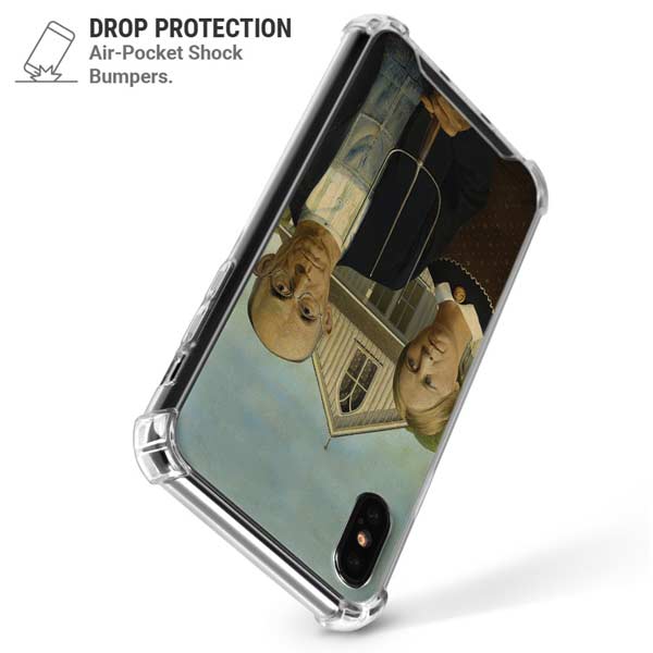 Grant Wood American Gothic iPhone X/XS Clear Case
