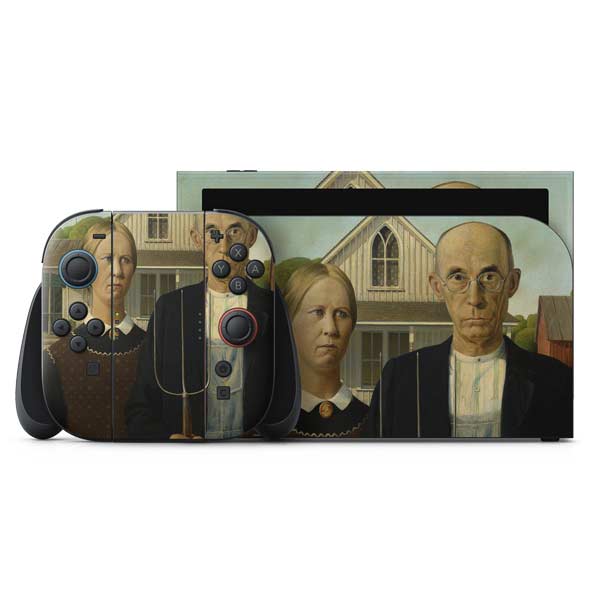 Grant Wood American Gothic Nintendo Switch 2 (2025) with Joy-Con Skin
