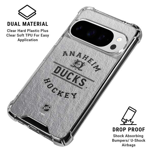 NHL Anaheim Ducks Black Text Google Pixel 10 Pro Clear Case