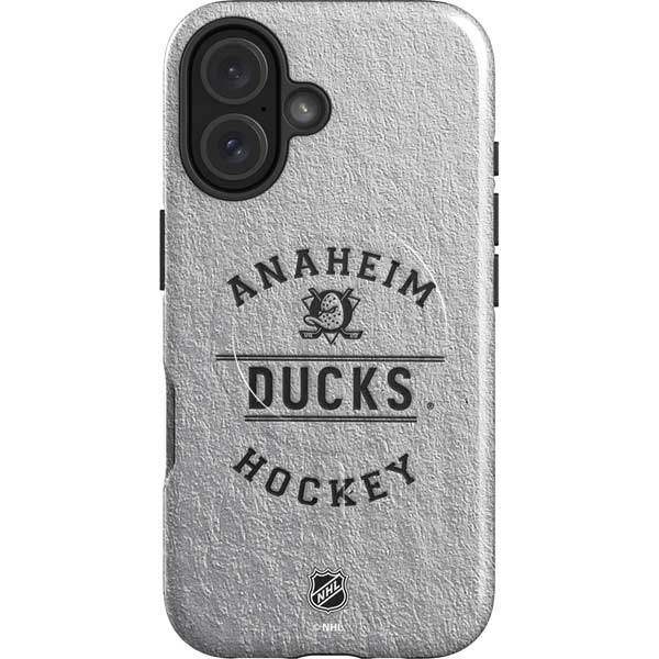 NHL Anaheim Ducks Black Text iPhone 16 Magsafe Impact Case