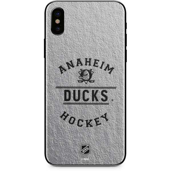 NHL Anaheim Ducks Black Text iPhone XS Skin