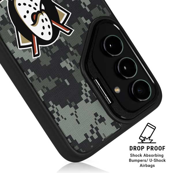 NHL Anaheim Ducks Camo Galaxy S26 Kickstand Case