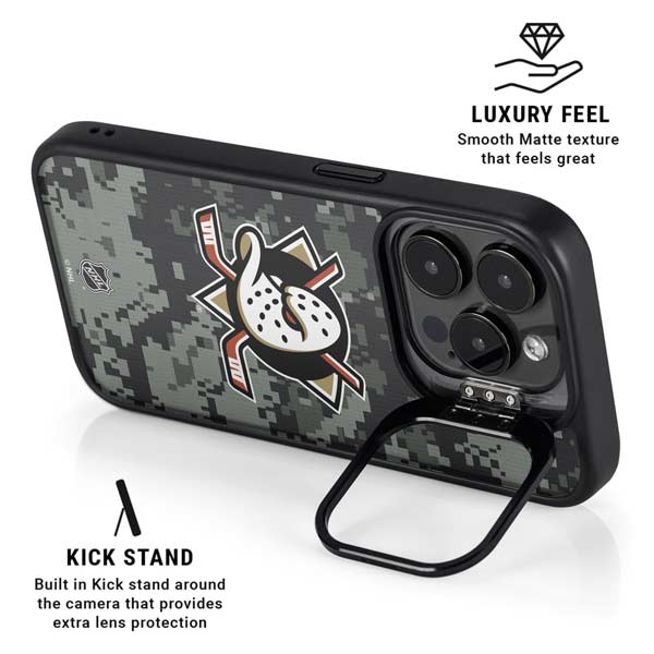 NHL Anaheim Ducks Camo iPhone 14 Pro Kickstand Case