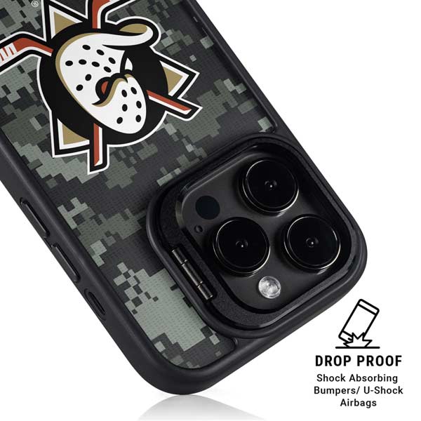 NHL Anaheim Ducks Camo iPhone 14 Pro Kickstand Case