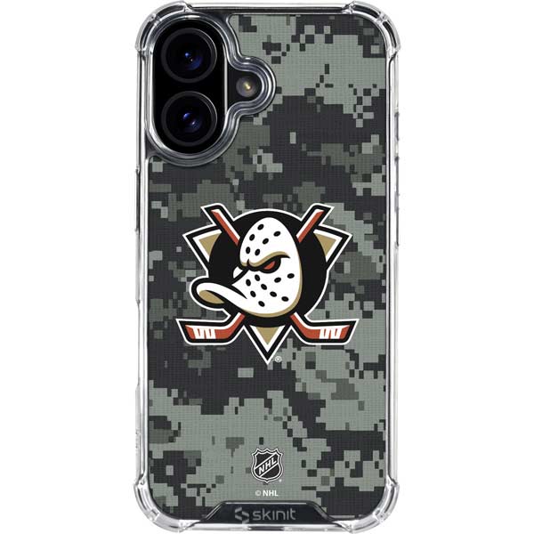 NHL Anaheim Ducks Camo iPhone 17 Clear Case