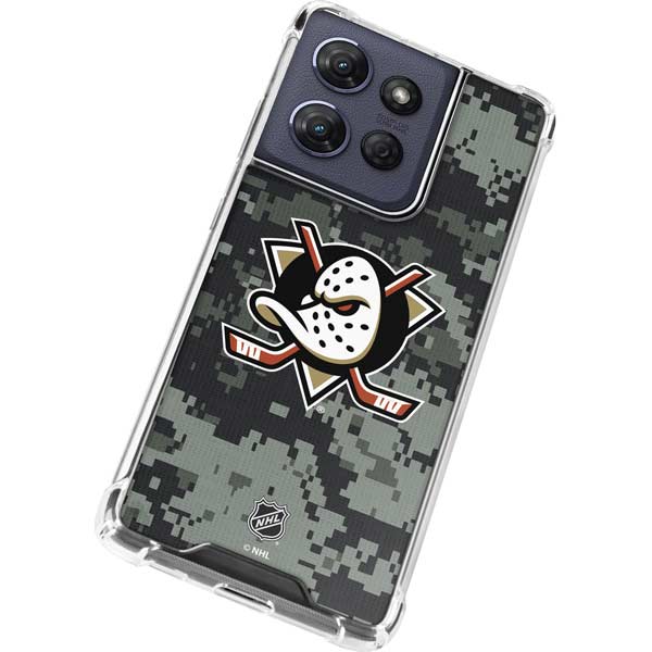 NHL Anaheim Ducks Camo Moto G Play 5G (2025) Clear Case