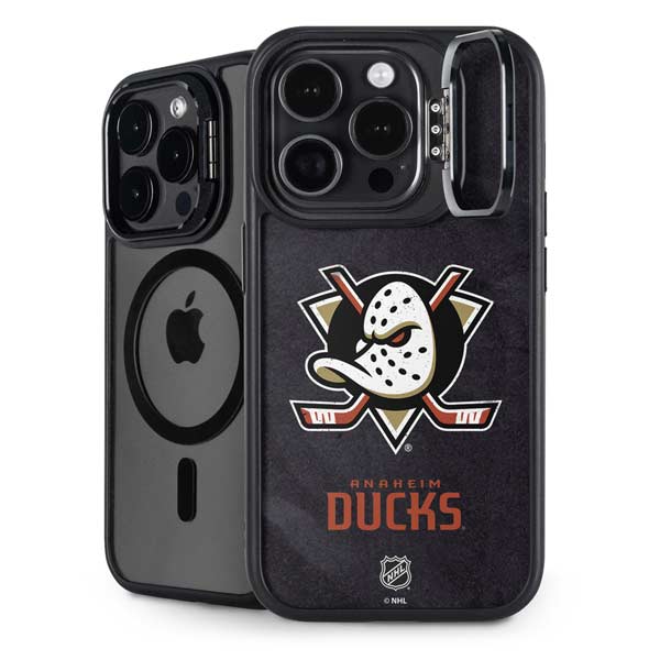 NHL Anaheim Ducks Distressed iPhone 14 Pro Max Kickstand Case