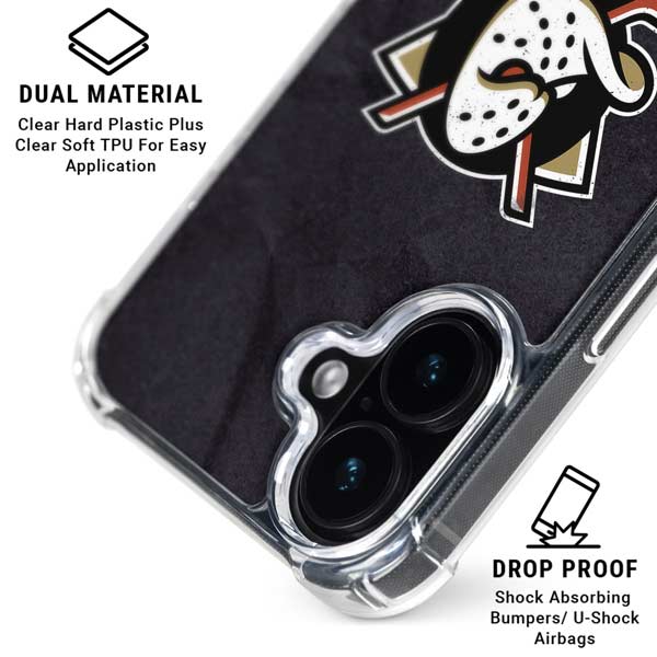 NHL Anaheim Ducks Distressed iPhone 17 Clear Case
