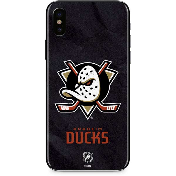 NHL Anaheim Ducks Distressed iPhone XS Skin