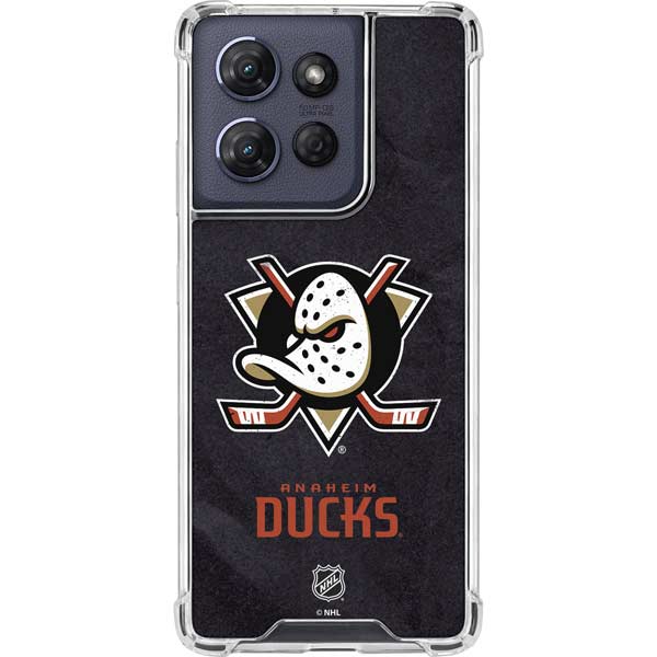 NHL Anaheim Ducks Distressed Moto G 5G (2025) Clear Case