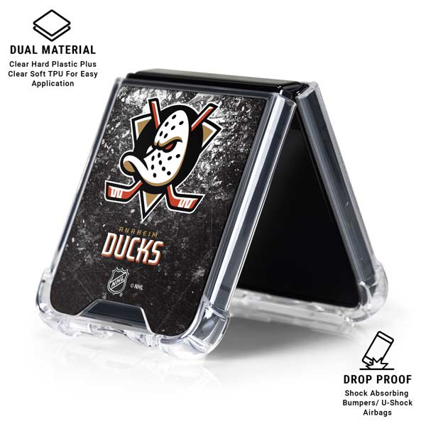 NHL Anaheim Ducks Iced Galaxy Z Flip7 Clear Case