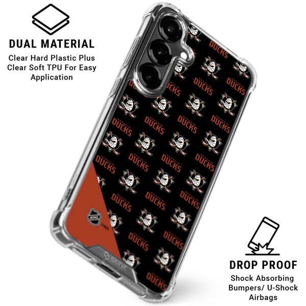 NHL Anaheim Ducks Pattern Galaxy S26 Clear Case
