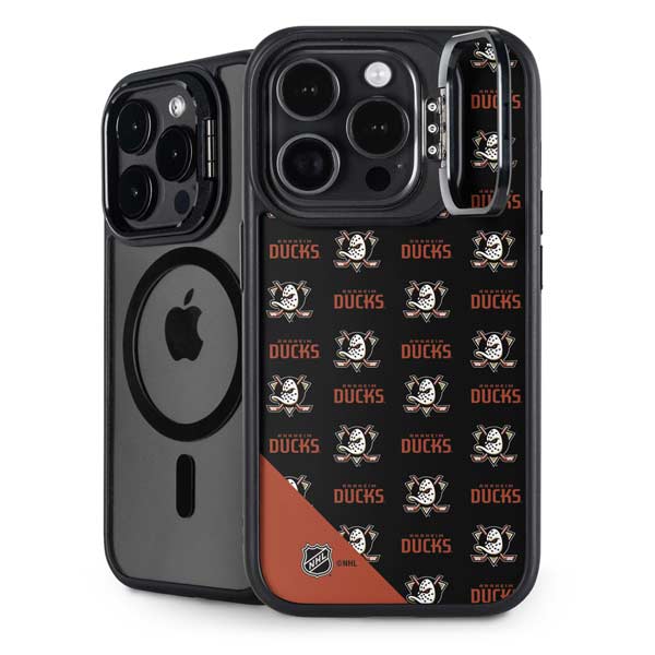 NHL Anaheim Ducks Pattern iPhone 14 Pro Kickstand Case