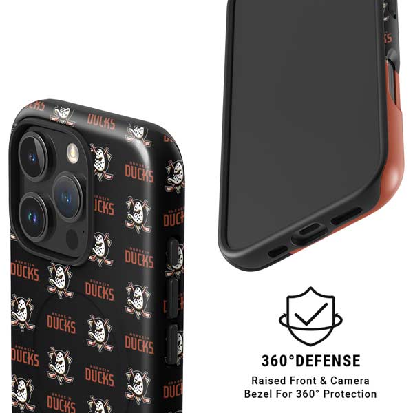 NHL Anaheim Ducks Pattern iPhone 16 Pro Max Magsafe Impact Case