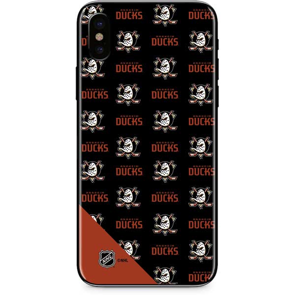 NHL Anaheim Ducks Pattern iPhone XS Skin