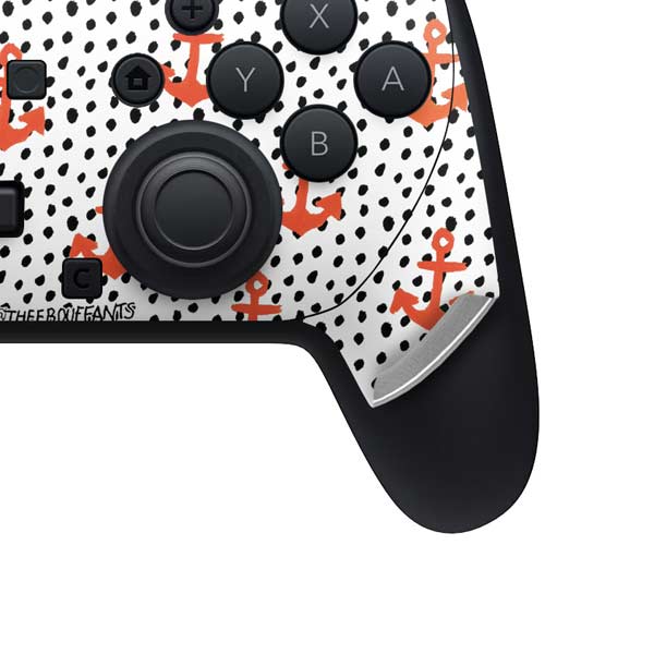 Bouffants and Broken Hearts Anchors and Dots Nintendo Switch 2 (2025) Pro Controller Skin