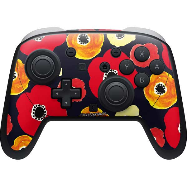 Bouffants and Broken Hearts Anemone Flower Nintendo Switch 2 (2025) Pro Controller Skin