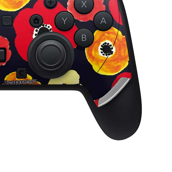 Bouffants and Broken Hearts Anemone Flower Nintendo Switch 2 (2025) Pro Controller Skin