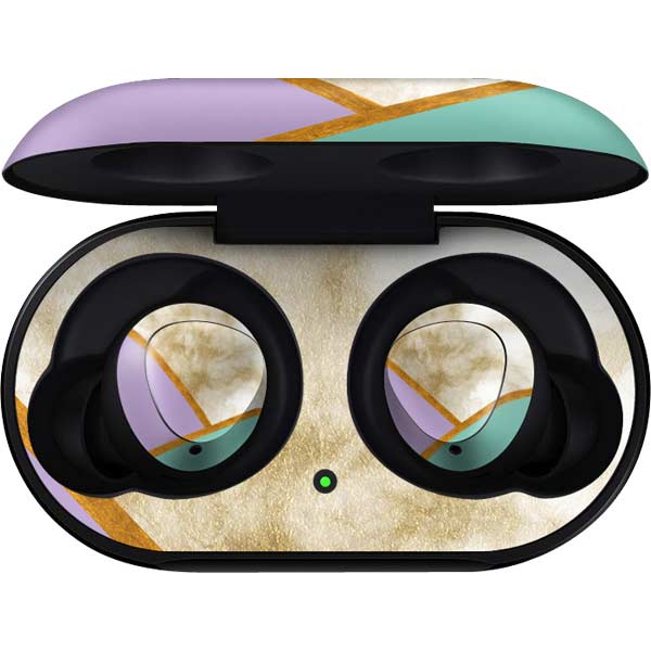 Angled Marble Galaxy Buds Skin