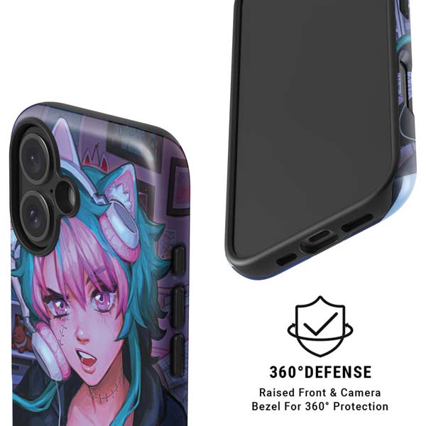 Anime Catgirl Gamer Nerd by Ivy Dolamore iPhone 16 Magsafe Impact Case