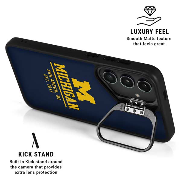 University of Michigan Ann Arbor Est 1817 Galaxy S26 Plus Kickstand Case