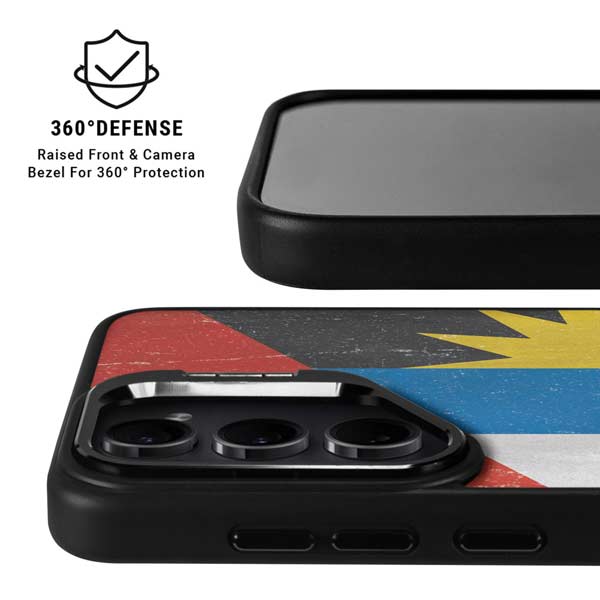 Antigua and Barbuda Flag Distressed Galaxy S26 Plus Kickstand Case