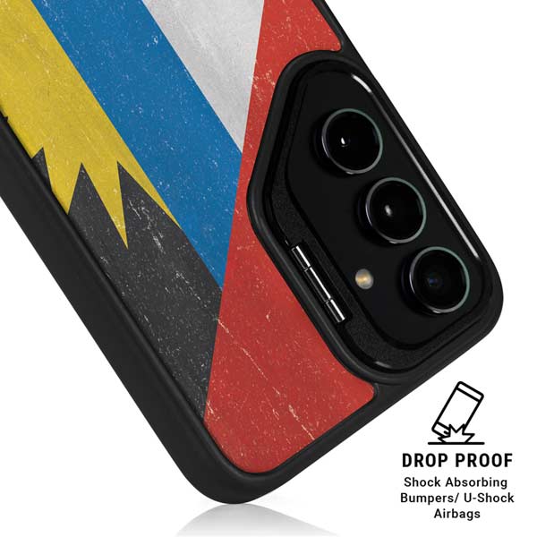 Antigua and Barbuda Flag Distressed Galaxy S26 Plus Kickstand Case