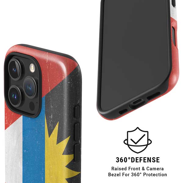 Antigua and Barbuda Flag Distressed iPhone 16 Pro Magsafe Impact Case