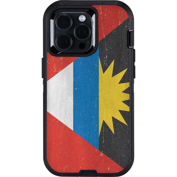 Antigua and Barbuda Flag Distressed Otterbox Defender iPhone Skin