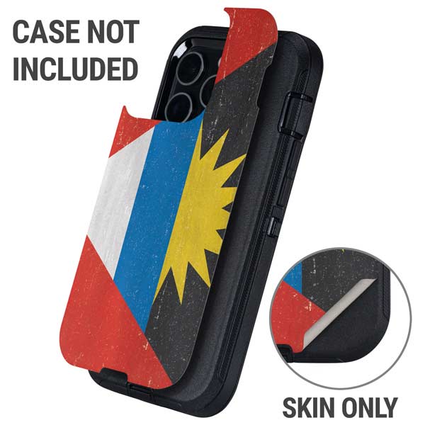 Antigua and Barbuda Flag Distressed Otterbox Defender iPhone Skin