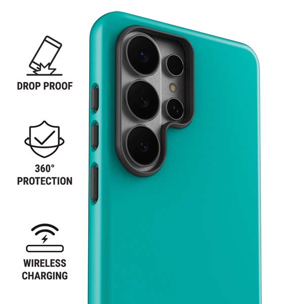 Aqua Blue Galaxy S26 Ultra Impact Case