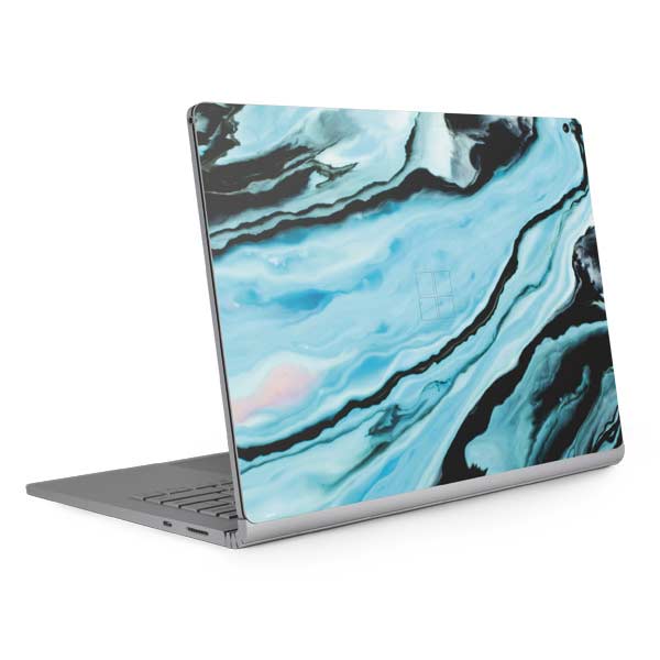 Aqua Blue Marble Ink Surface Book 2 15in Skin