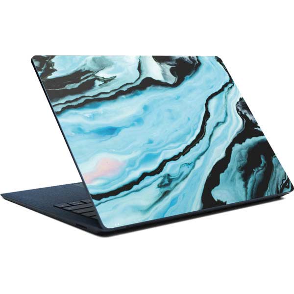 Aqua Blue Marble Ink Surface Laptop Skin
