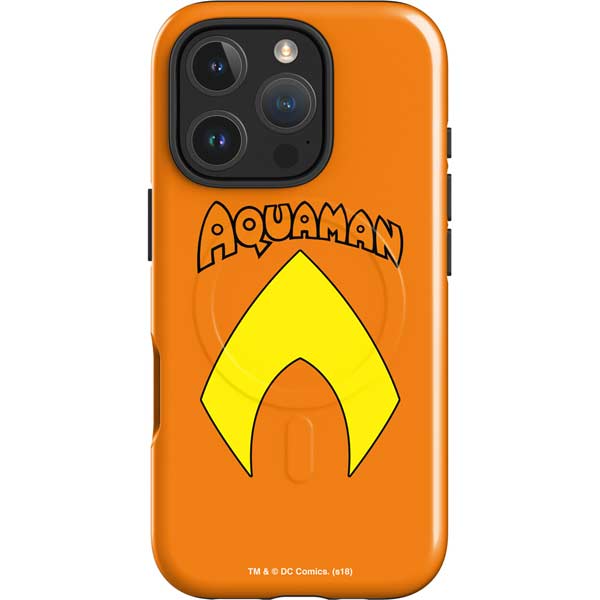 DC Comics Aquaman Classic Logo iPhone 16 Pro Magsafe Impact Case