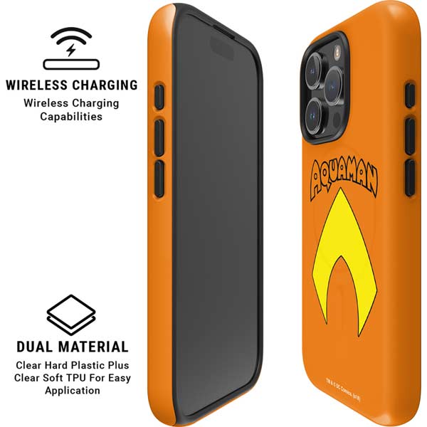 DC Comics Aquaman Classic Logo iPhone 16 Pro Magsafe Impact Case