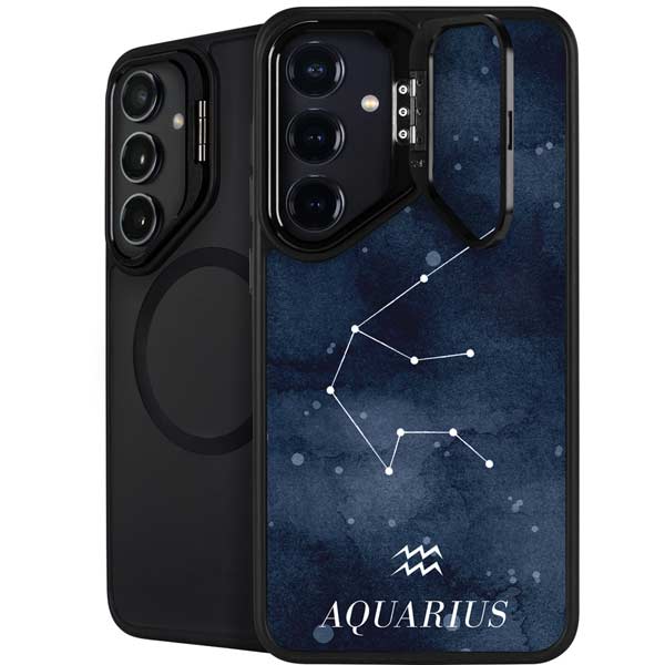 Aquarius Constellation Galaxy S26 Plus Kickstand Case