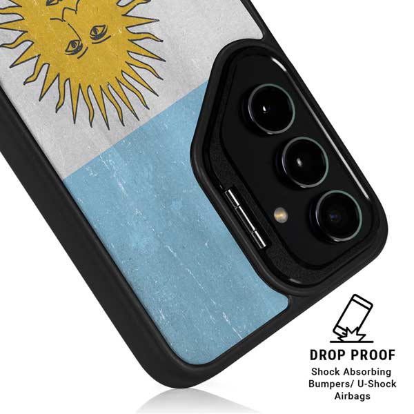 Argentina Flag Distressed Galaxy S26 Plus Kickstand Case