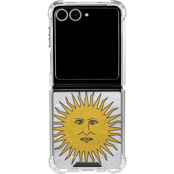 Argentina Flag Distressed Galaxy Z Flip7 Clear Case