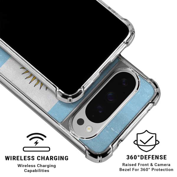 Argentina Flag Distressed Google Pixel 10 Pro XL Clear Case