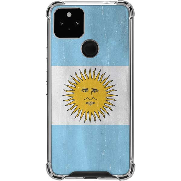 Argentina Flag Distressed Pixel Cases